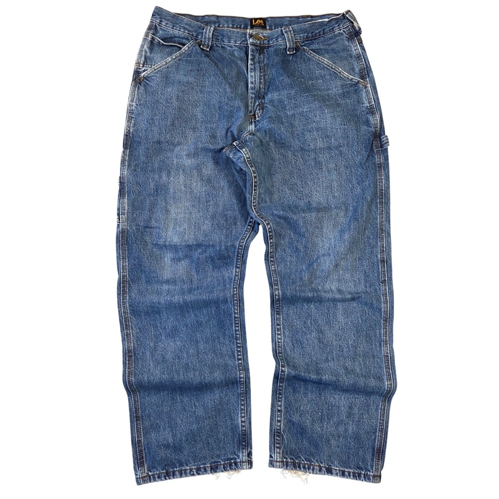 Lee Loose Fit Carpenter Jeans Mens 36x30 Blue Denim Workwear T001 Skater Baggy